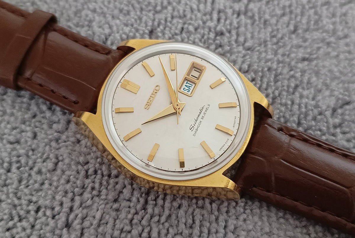 Rare Vintage Seikomatic Weekdater 6218-8950 Diashock 35