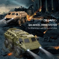 RC Military Truck 2.4Ghz Electric Military Transporter with Headlights 2 Battery