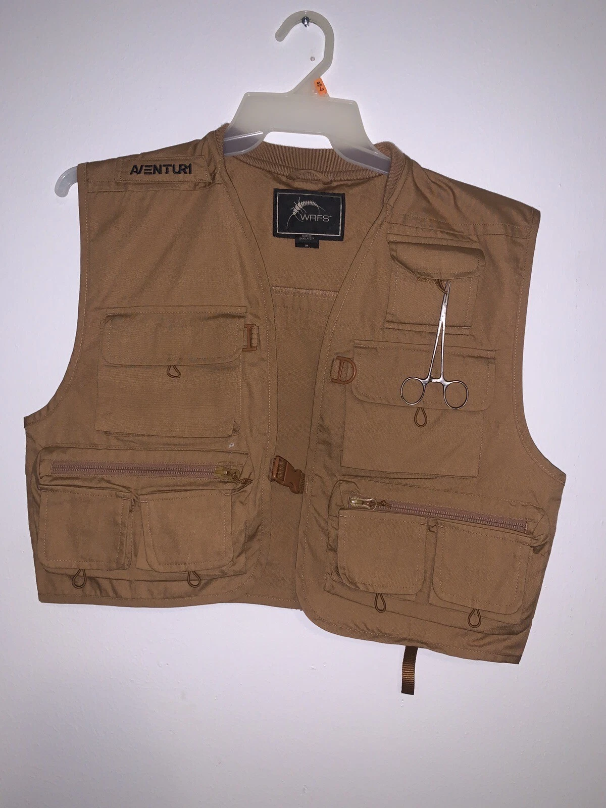 WRFS White River Fly Shop Aventur1 FISHING VEST Pockets Size medium.