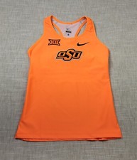 NIKE OSU Cowboys Singlet Top Medium Womens Orange Made in USA Team Issued