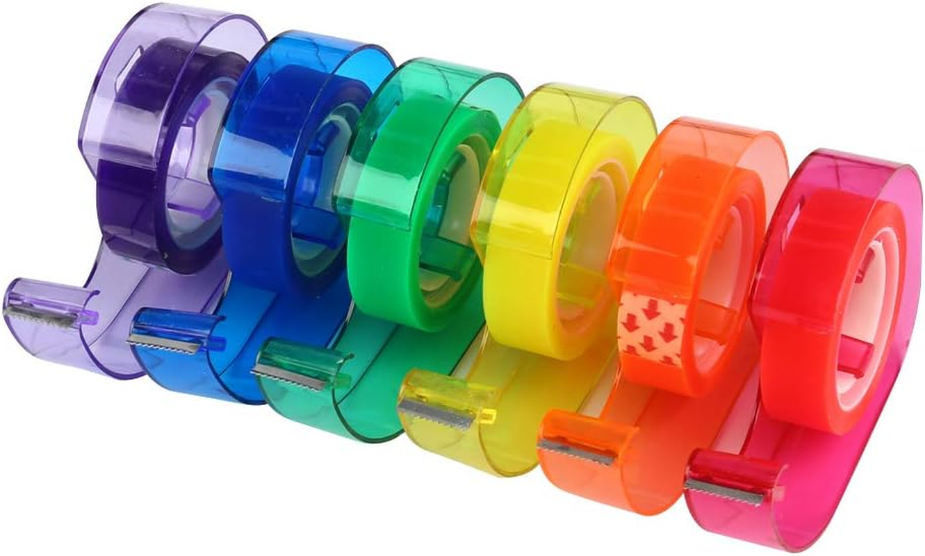 Rainbow Tape Dispenser, Desktop Office Tape, Colored Adhesive Tapes Included, fo-image