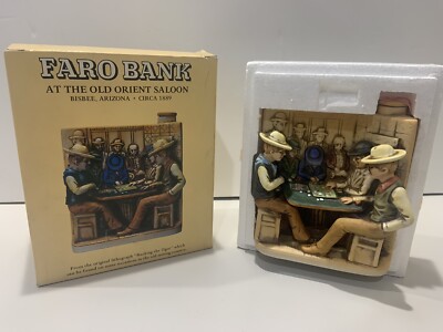 Vintage Haas Bros FARO BANK Whiskey Decanter w/Box. 1975 W.A. Lacey