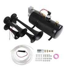 4 Trumpet Train Horn Kit with 150 PSI Air Compressor For Car Truck Train 150DB