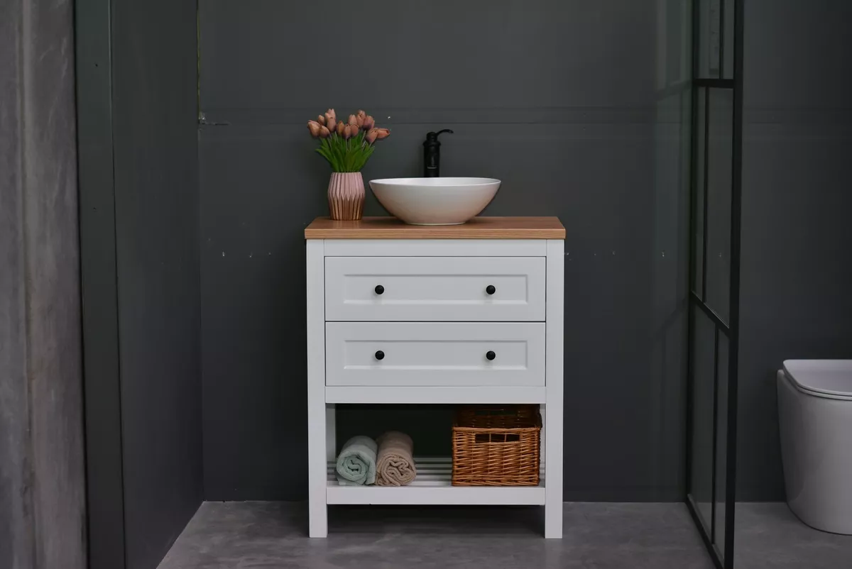 Hampton Shaker Cottage Style Bathroom Vanity Cabinet Unit 750 mm