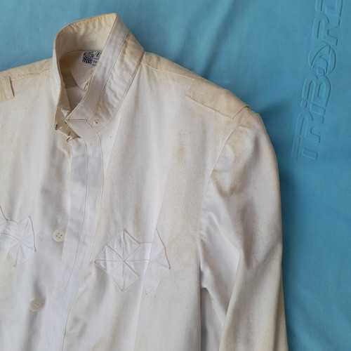 CAMICIA DA UFFICIALE REGIA MARINA ITALIANA WW2 DITTA V. CAMIOLO LIVORNO - Foto 8 di 14
