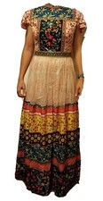 NEW Lai Meng Five Cats Vintage Paisley Cap Sleeve A-Line Dress Size 10