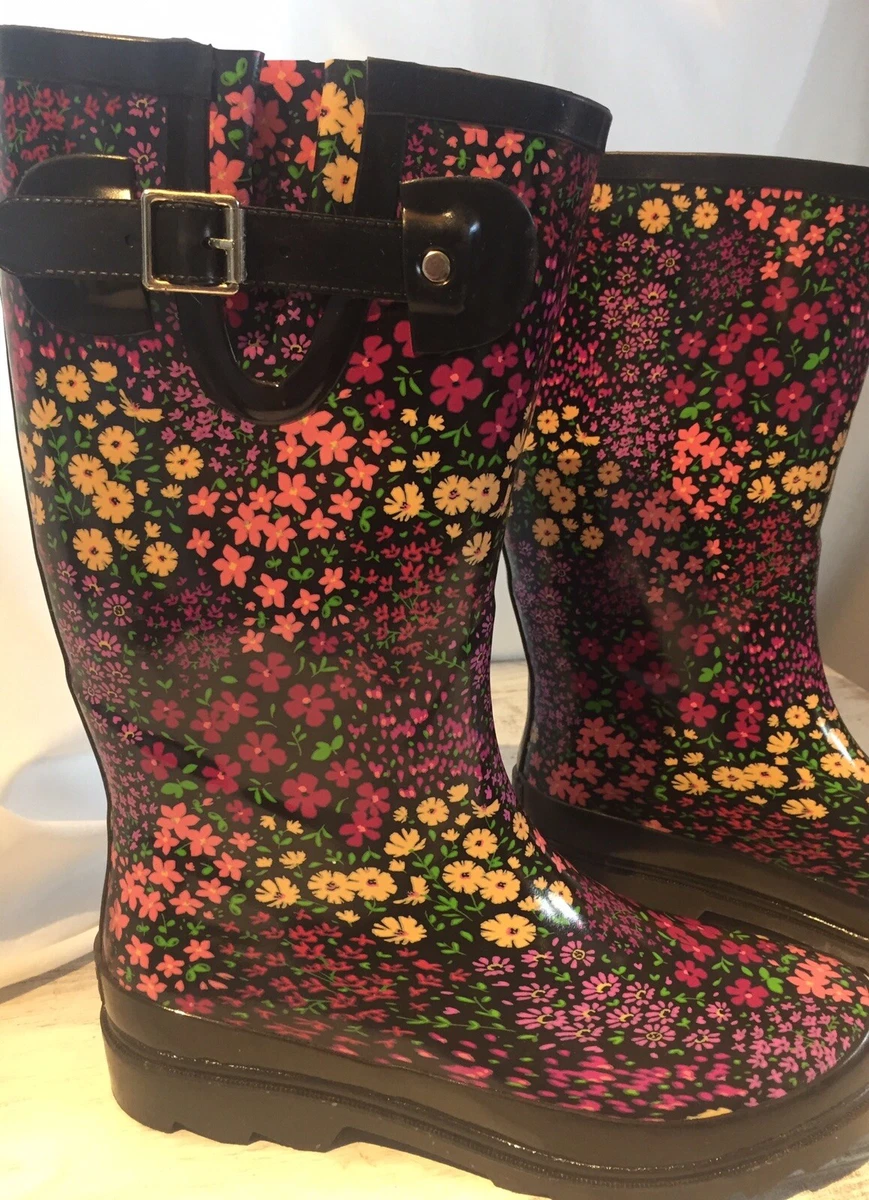 Western Chief Women s Floral Printed Tall Waterproof Rain Boot