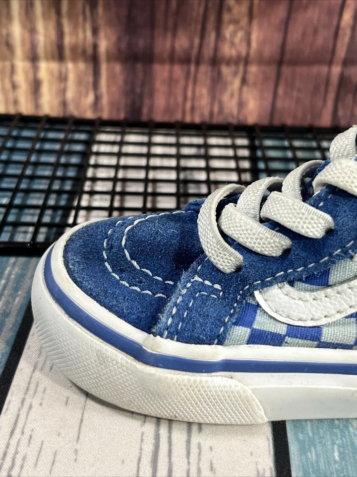 Vans Niños Sk8-Hi Bebé Tiburón VN0A4BV1V3V Azul Blanco Zapatos con Cordones Talla EE. UU. 4 Foto 3 de 4