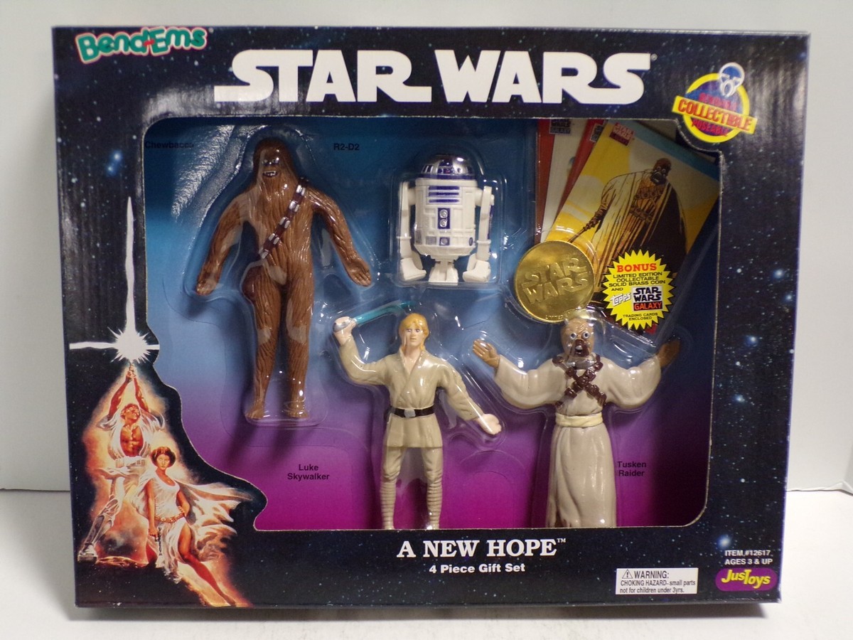 STAR WARS Justoys Bend Ems フィギュア 12セット Star Wars A New Hope Bend-Ems 1994 Action Figure Gift Set