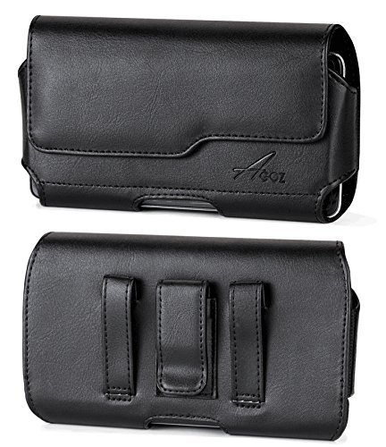 AGOZ Leather Belt Clip Pouch Case Holder for iPhone 15 Pro Max 14