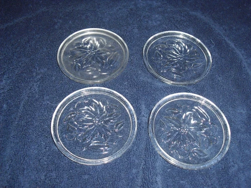 Princess House Crystal Coasters Set of 4 Fantasia