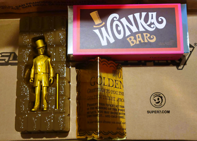 SDCC 2024 SUPER7 GOLDEN WONKA BAR CHASE REACTION FIGURE (LE 200) +