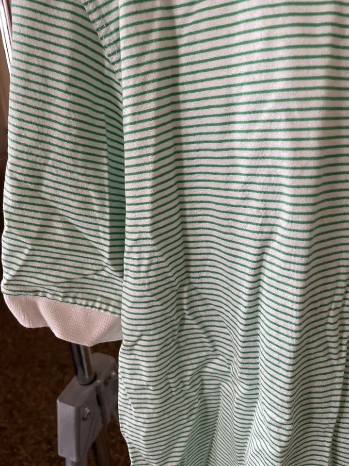 Polo Ralph Lauren Etiqueta Púrpura Para Hombre XL Rayas Verdes y Blancas Foto 4 de 4