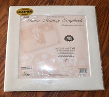 Pioneer Frame Memory Scrapbook 12x12 Bonded Leather White 20 Top Loading Pages