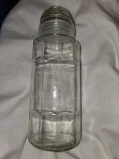 1978 VINTAGE Planters Peanut Clear Glass Jar With Lid