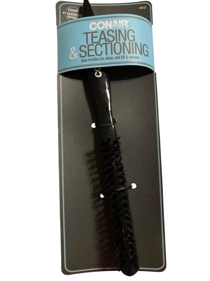 Nuevo cepillo de madera Conair burlas y secciones cerdas de pelo de jabalí brillo 95167 Foto 2 de 4
