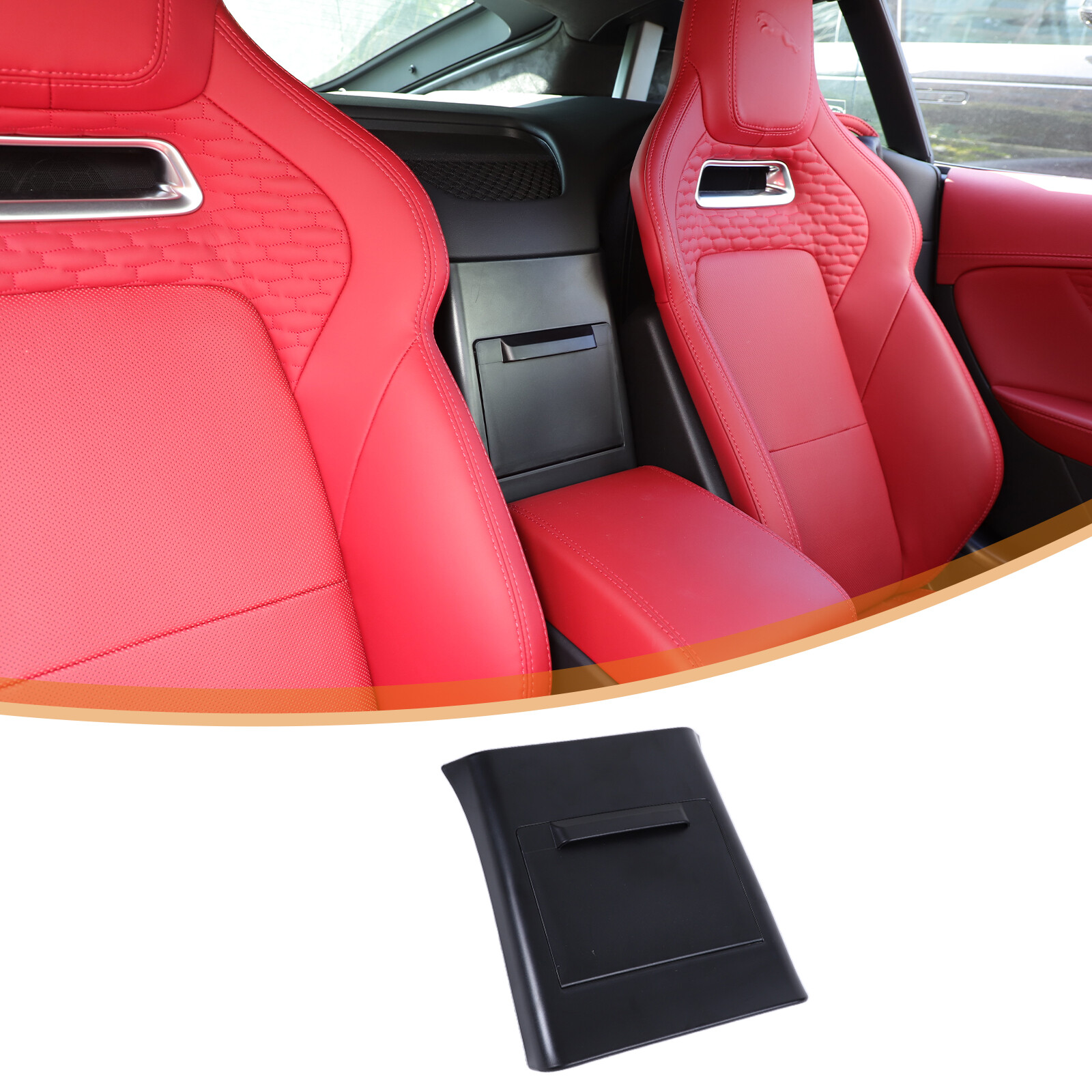 Two middle seats Armrest Storage Box tray Trim For Jaguar F-TYPE 2013-2024