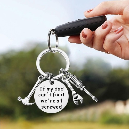 Father’s Day Gifts Dad Keychain From Son Daughter Children Dad Gifts Keychain... - Picture 7 of 7