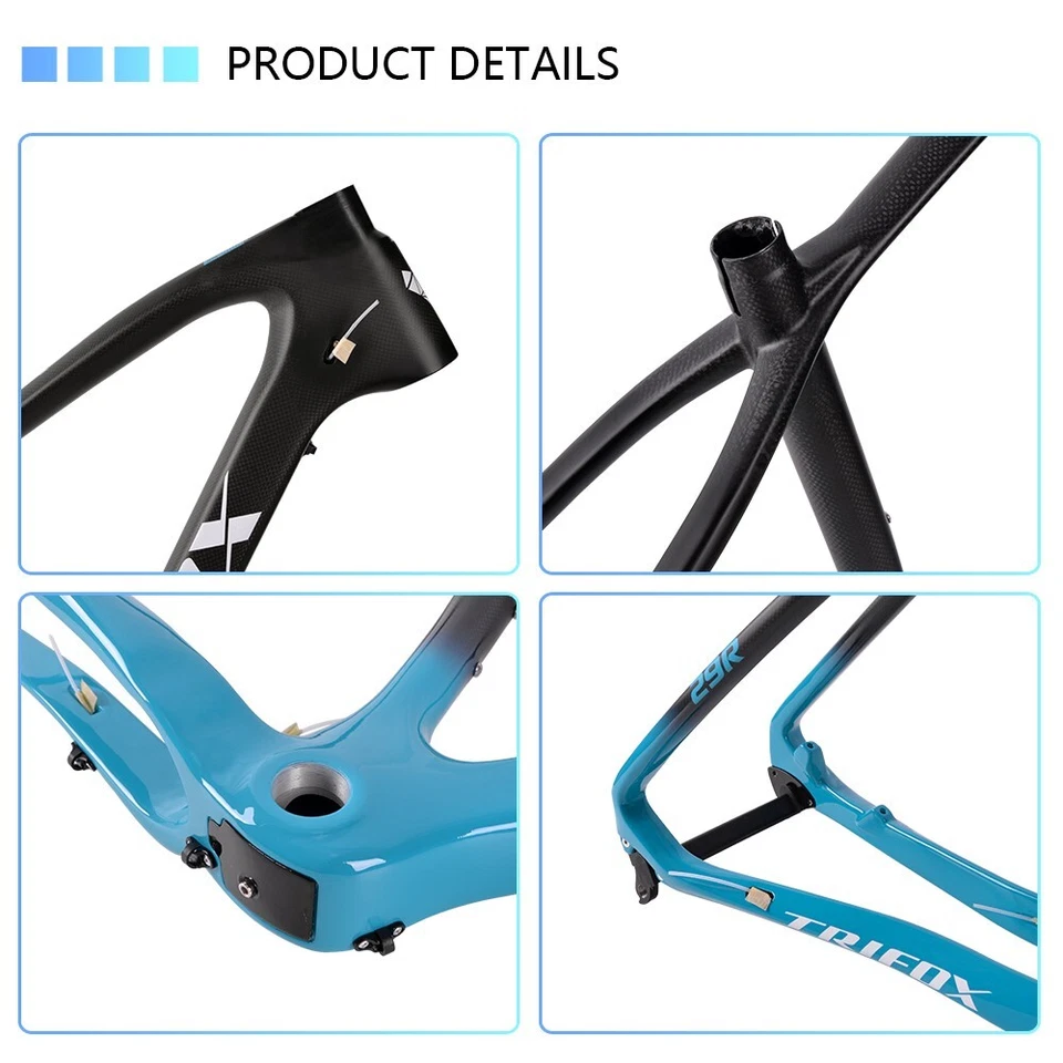 Full Carbon Fiber Mountain Hardtail Bike Frame 29er Glossy MTB Bicycle Frameset - Image 3 of 4