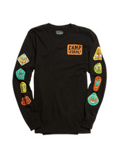 Nickelodeon Juniors Spongebob Squarepants Camp Coral Badge Shirt NWT XS-3XL
