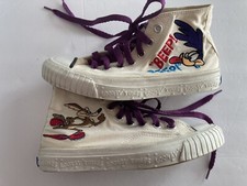 Vintage Keds 93 Looney Tunes Road Runner Wild Coyote Hi Top Sneakers Womens 6.5
