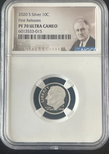 2020 S Silver 10C PF70 Ultra Cameo First Releases NGC (1288)