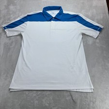 Forgan Polo Shirt Mens Extra Large XL White Blue Embroidered Lightweight Golf