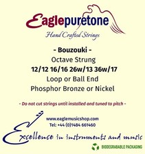Eagle-Puretone Bouzouki Oktave besaitet Saitensatz 12/12, 16/16, 13/26 W, 17/36 W