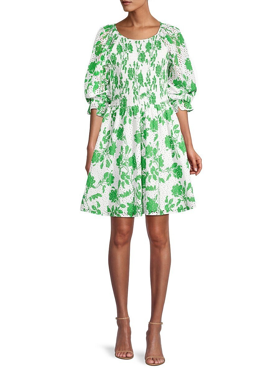 RACHEL PARCELL White Green Foliage Smocked Eyelet Long Sleeve Mini Dress M 8/10 | eBay RACHEL PARCELL White Green Foliage Smocked Eyelet Long Sleeve Mini Dress M 8/10 | eBay