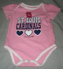 St. Louis Cardinals Infant One Piece Girls Ages 3-6 Months Pink Team Athletics