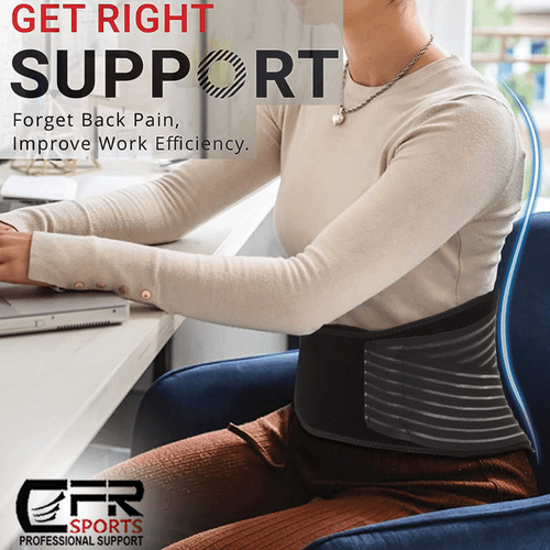 Unterer Rücken Stützklammer Lendenwirbel Taillengürtel doppelt ziehen atmungsaktiver Gürtel Männer Frauen - Bild 6 von 34