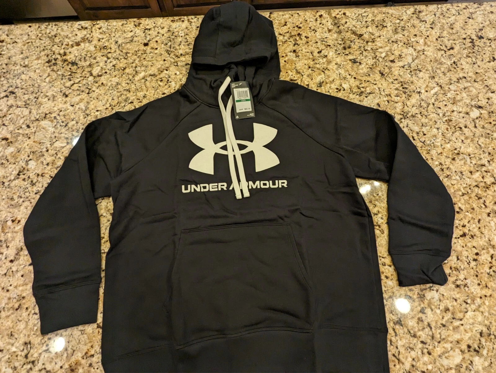 Under Armour Women's Rival Fleece Logo Hoodie Black size L
