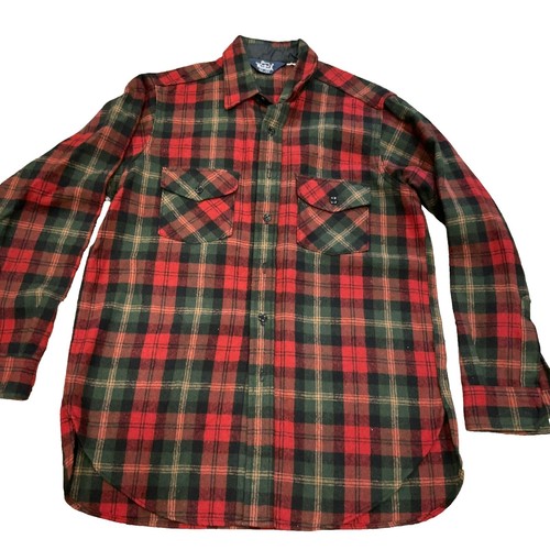 80s Woolrich houndstooth wool shirt USA製 Vintage 80s Woolrich Wool Flannel Shirt Large Houndstooth