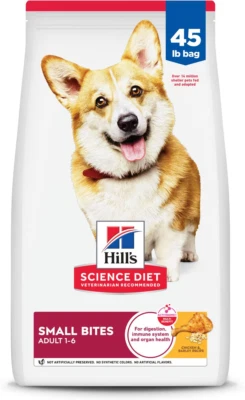 Hill's Science Diet Adult Small Bites Chicken & Barley Dry Dog Food, 45 lbs.