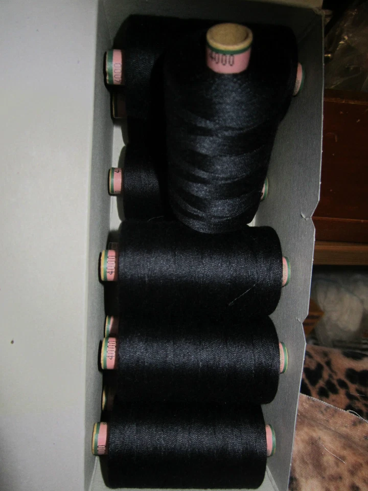 AMANN/SABA 10 Rollen 1000 m Nähgarne Stärke 80 Farbe Schwarz Amann Saba (n97A(0,003€ /1m)