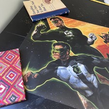 1998 DC Comics Green Lantern & Doctor Fate Poster By Chris Moeller 22"x34" USA