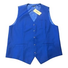 Jemitop Men's Royal Blue Vest Formal Occasion Wedding Party