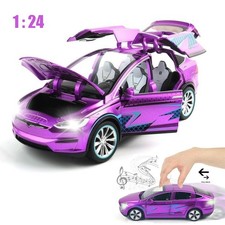 1:24 Tesla Model X Car Alloy Diecast Model Car Toy Vehicle Toys for Xmas Gift US