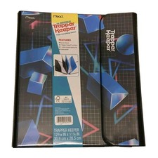 Trapper Keeper Binder, Retro Design, 1 Inch Binder Includes 2 Folders NEW