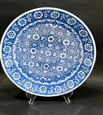 Iznik Kutahya Blue Floral Schale Teller Wandteller 30 cm x 5 cm hoch