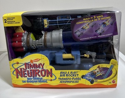 Jimmy Neutron Boy Genius Build & Blast Air Rocket NIFSB 2001 Mattel sealed
