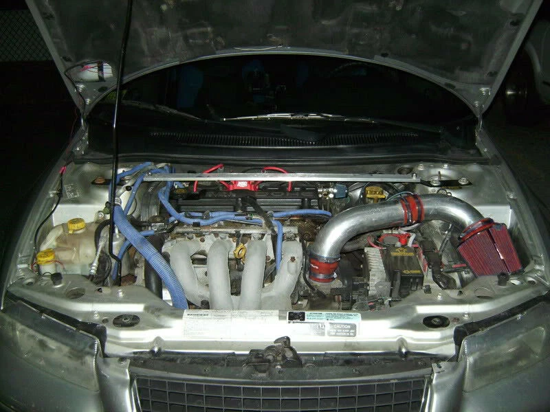 BCP RW ROJO para 1995-2000 Stratus/Cirrus/Breeze 2,0 L 2,4 L Kit de admisión de aire + Filtro Foto 2 de 4