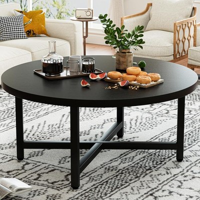 Coffee Table, 31.5'' Lar Coffee Tables, Bla Round Coffee Tables for