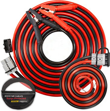1 Gauge 30 FT Quick Connect Jumper Cables, 1000A Heavy Duty Booster Cables with