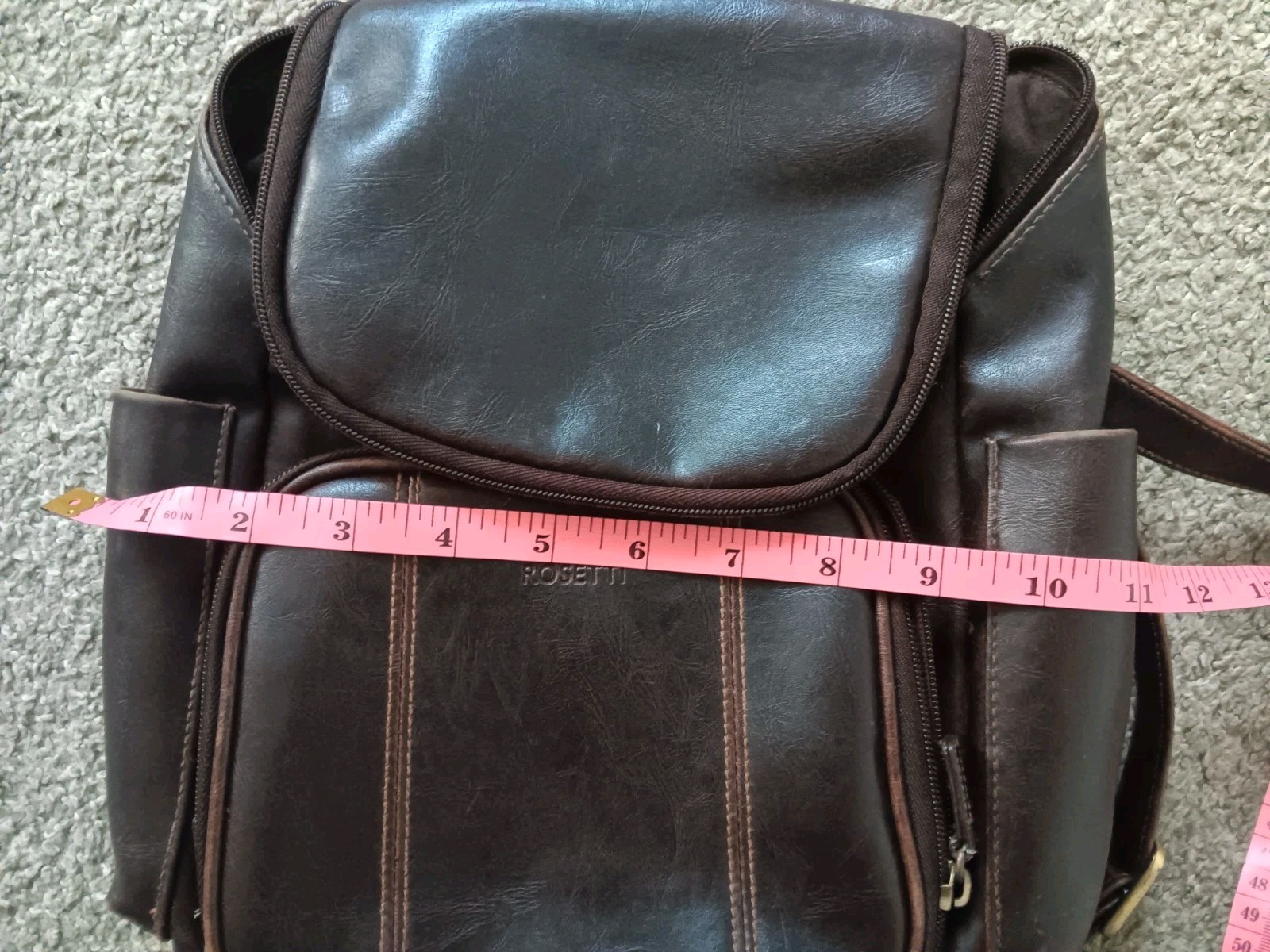 Brown Leather Mini Backpack - image 4