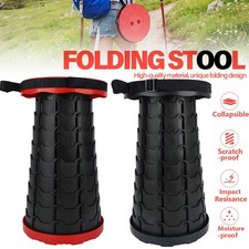 Outdoor Portable Stool Collapsible Chair Adjustable Height 180kg Load Capacity