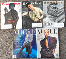 2025 / 2026 Vogue & Esquire Magazine Lot Of 5 - Brand New -Unread - Sealed -