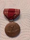 VTG WWII US ARMY BROOCH GOOD CONDUCT MEDAL/RIBBON 1939-1945 — photo 1