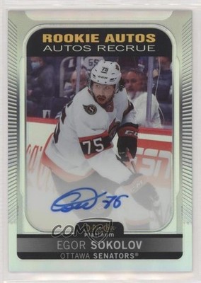 2021-22 O-Pee-Chee Platinum Rookie Rainbow Egor Sokolov #R-ES Auto RC q2c