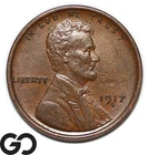 1917-S Lincoln Cent Wheat Penny, Choice BU++